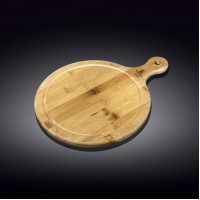 Сервировочная доска круглая с ручкой Wilmax Bamboo WL-771093 Сервировочная доска круглая с ручкой Wilmax Bamboo WL-771093