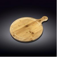 Сервировочная доска круглая с ручкой Wilmax Bamboo WL-771093 Сервировочная доска круглая с ручкой Wilmax Bamboo WL-771093
