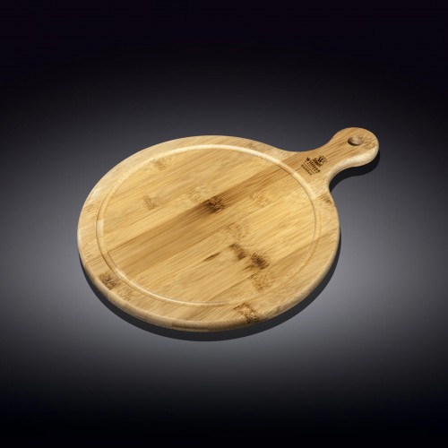 Сервировочная доска круглая с ручкой Wilmax Bamboo WL-771093
