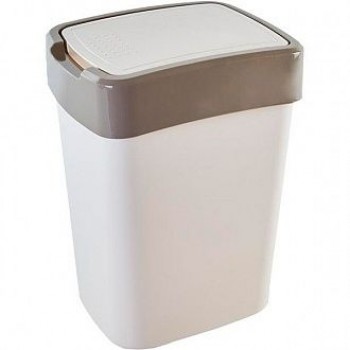 Відро для сміття 10 л Алеана Євро 122066 Біла троянда-Какао