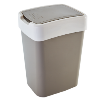 Відро для сміття 45 л Алеана Євро 123068 Какао-Біла троянда Відро для сміття 45 л Алеана Євро 123068 Какао-Біла троянда