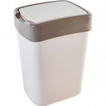 Відро для сміття 10 л Алеана Євро 122066 Біла троянда-Какао Відро для сміття 10 л Алеана Євро 122066 Біла троянда-Какао